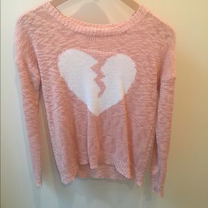 Light pink heartbreak sweater